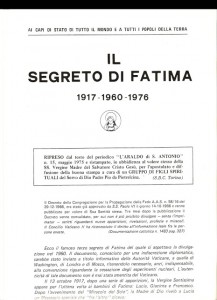 Il Segreto di Fatima 1